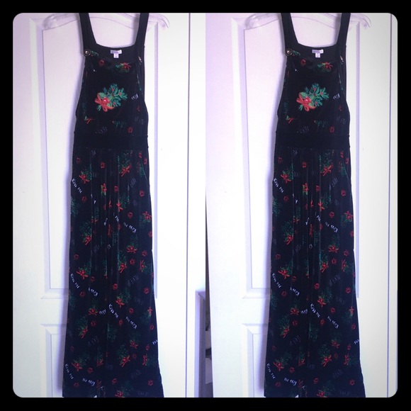 Velour Holiday Overalls - Picture 2 of 5